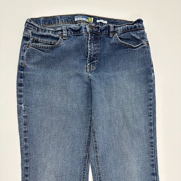 Old Navy Low Rise Bootcut Women's size 10 Long  Dark Wash Blue Denim Jeans - Picture 2 of 4